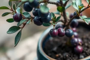 Ameixeiras Miniatura Comestíveis 'Santa Rosa' para Bonsaistas Iniciantes em Climas Temperados com Solo Arenoso