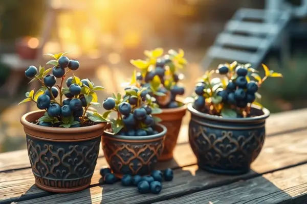 Variedades de Mirtilos Anões para Frutíferas em Vasos Pequenos sobre Clima de Meia-Estação